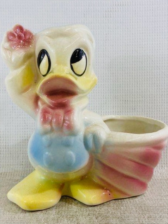 Other - 🌱 Sick of Mickey Mouse? Give This Vintage Donald Duck Planter a Home! (c. 1950)